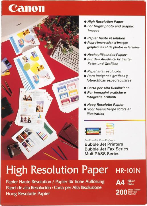 Actual product image Canon HR-101N, High Resolution Paper, 200 sheets (106 g/m², A4, 1 x)