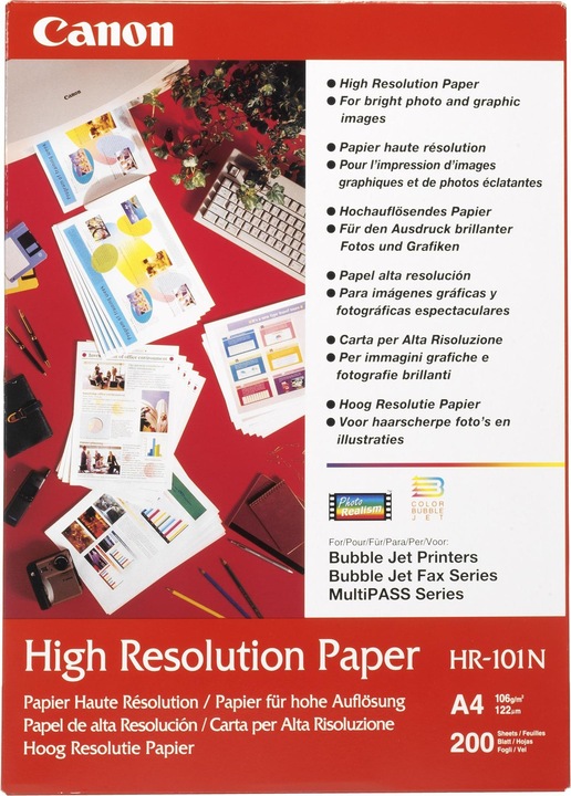 Produktbild Canon HR-101N, High Resolution Paper, 200 Blatt (106 g/m², A4, 1 x)
