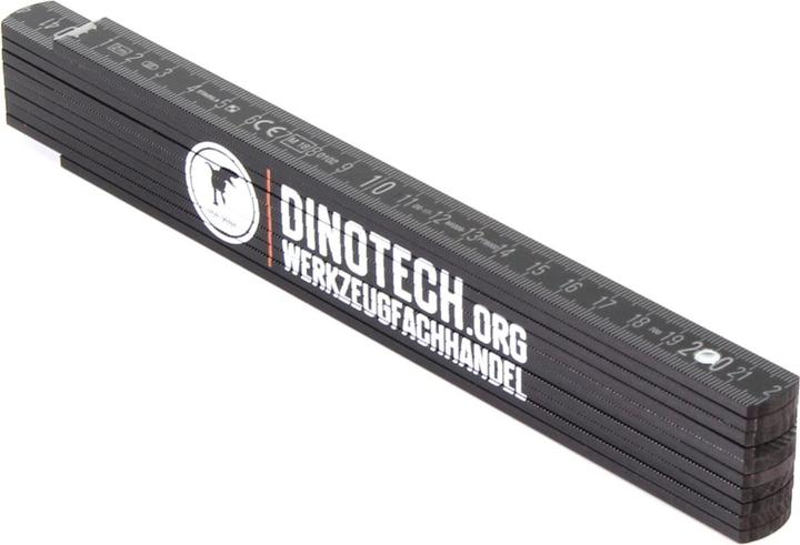 Produktbild Dinotech Gliedermassstab Zollstock Meterstab schwarz 2m Genauigkeitsklasse III (2 m)