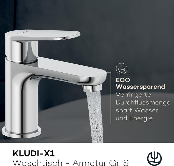 Produktbild Kludi X1 Waschtischarmatur, Grösse S, ohne Ablaufgarnitur