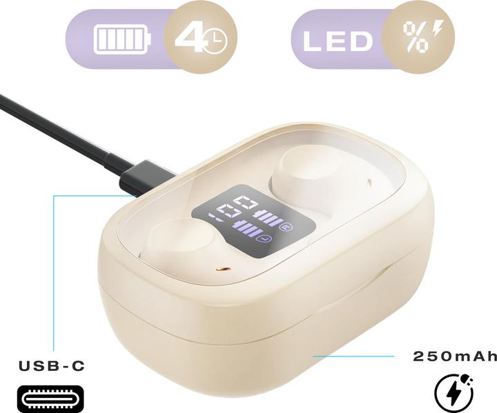 Produktbild Avizar BT5.3 In-Ears Stereo mit Bass ANC (ANC, 4 h, Kabellos)