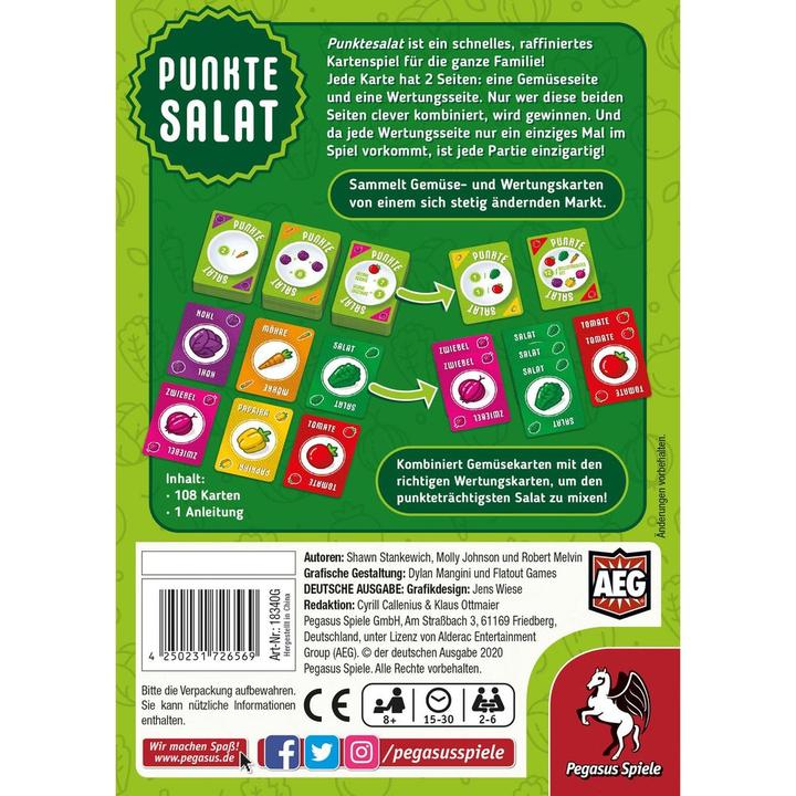 Produktbild Pegasus Familienspiel Punkte Salat (Deutsch, 2 - 6 Spieler)