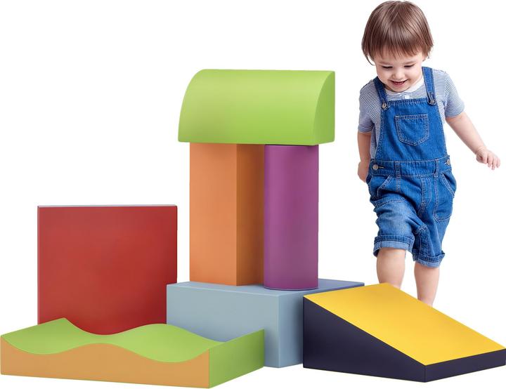 Homcom Softbausteine Kunstleder, EPE Mehrfarbig