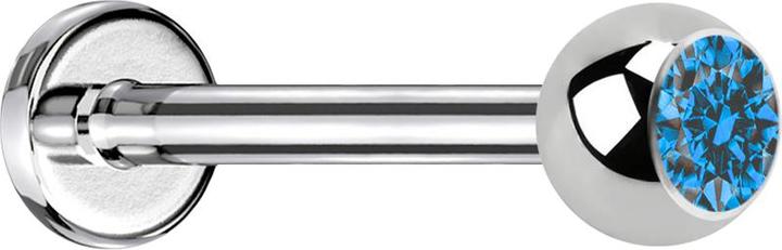 Immagine prodotto Star Piercing Micro Labret argento con luce di cristallo a sfera (Acciaio chirurgico 316L, senza ottone)