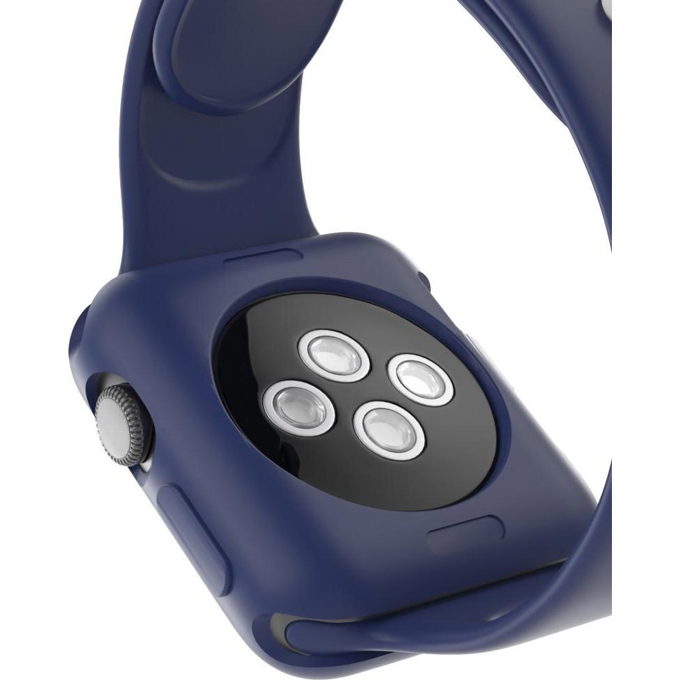 Thumbnail - Cover-Discount Apple Watch 42mm - Gummi Schutz Case dunkelblau, Smartwatch Zubehör, Blau