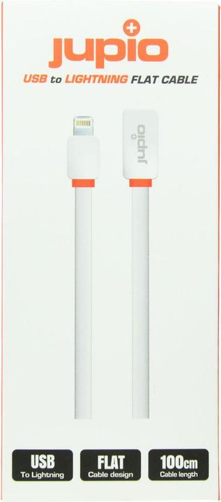 Image du produit Jupio Flat Cable USB To Lightning White 1m (1 m)