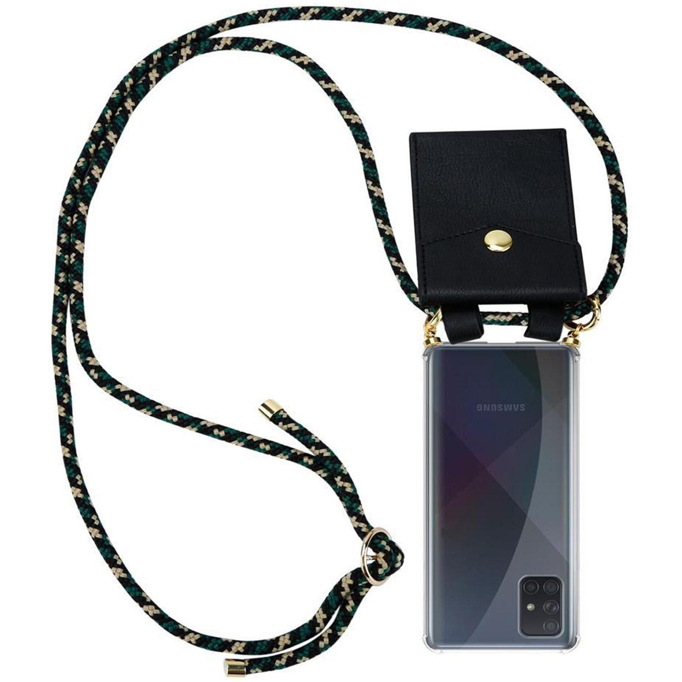 Cadorabo TPU Handy Kette GOLD Cover, Handykette, Braun