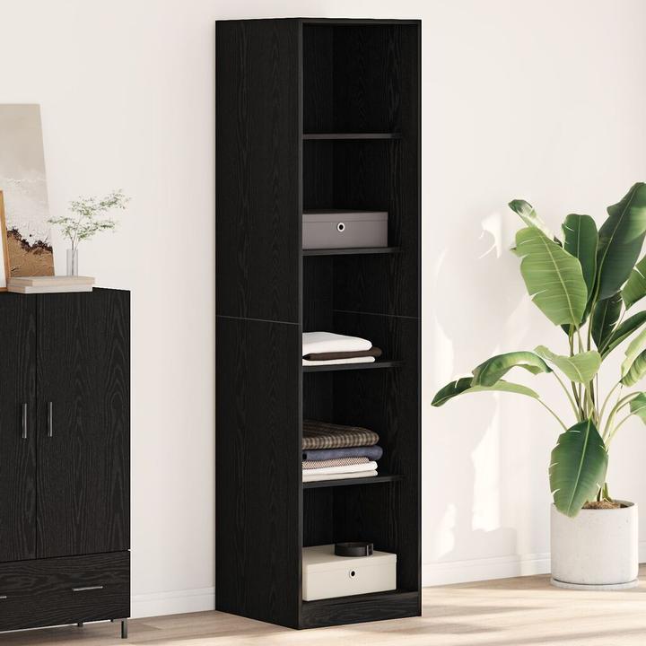 Produktbild VidaXL Kleiderschrank aus schwarzer Eiche 50x50x200 cm Möbelspanplatte (50 x 50 x 200 cm)