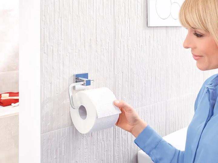 Actual product image tesa DELUXXE toilet roll holder incl. adhesive solution without drilling