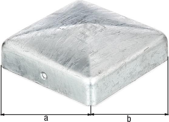 Actual product image GAH Post cap 90x90mm angular flat shape hot-dip galvanised