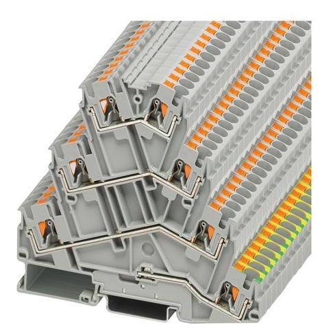 Phoenix Contact PT 4-PE/3L 3210442 Motoraansluitklem Aantal polen: 7 0,20 mm² 4 mm² Grijs 50 st., Kabels + Stekkers, Grijs