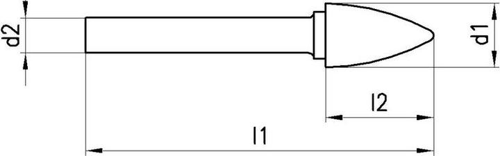 Actual product image Neriox Carbide mini burr Form SPG, Z6, Uni