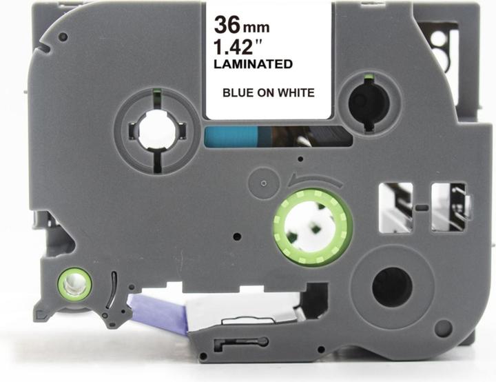 Produktbild Hermex Alternatives Etikettenband zu Brother TZe-263 Beschriftungsband (3.60 cm, Blau, Weiss)