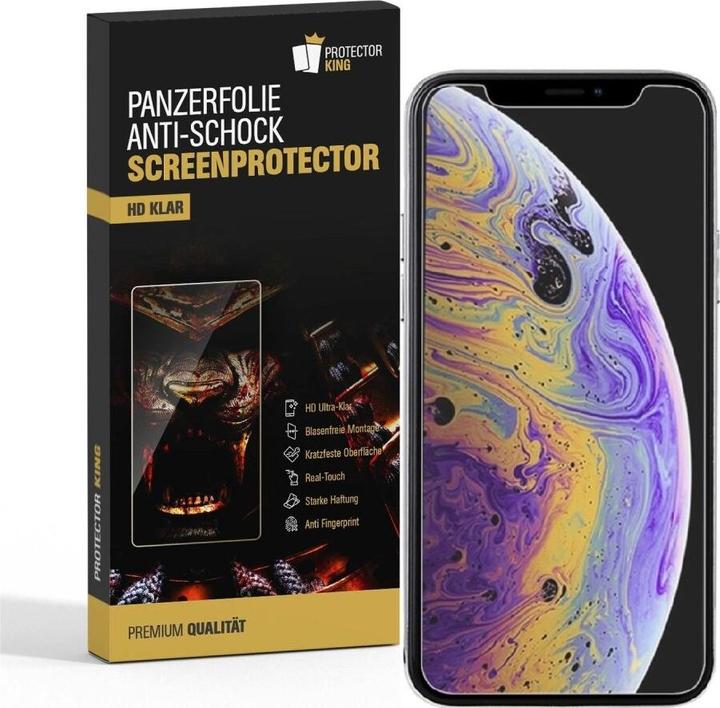 Produktbild Protectorking 4x Panzerfolie Anti-Shock HD Klar (4 Stück, Apple iPhone XR)