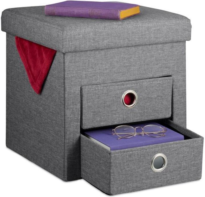 Image du produit Relaxdays Pouf de rangement