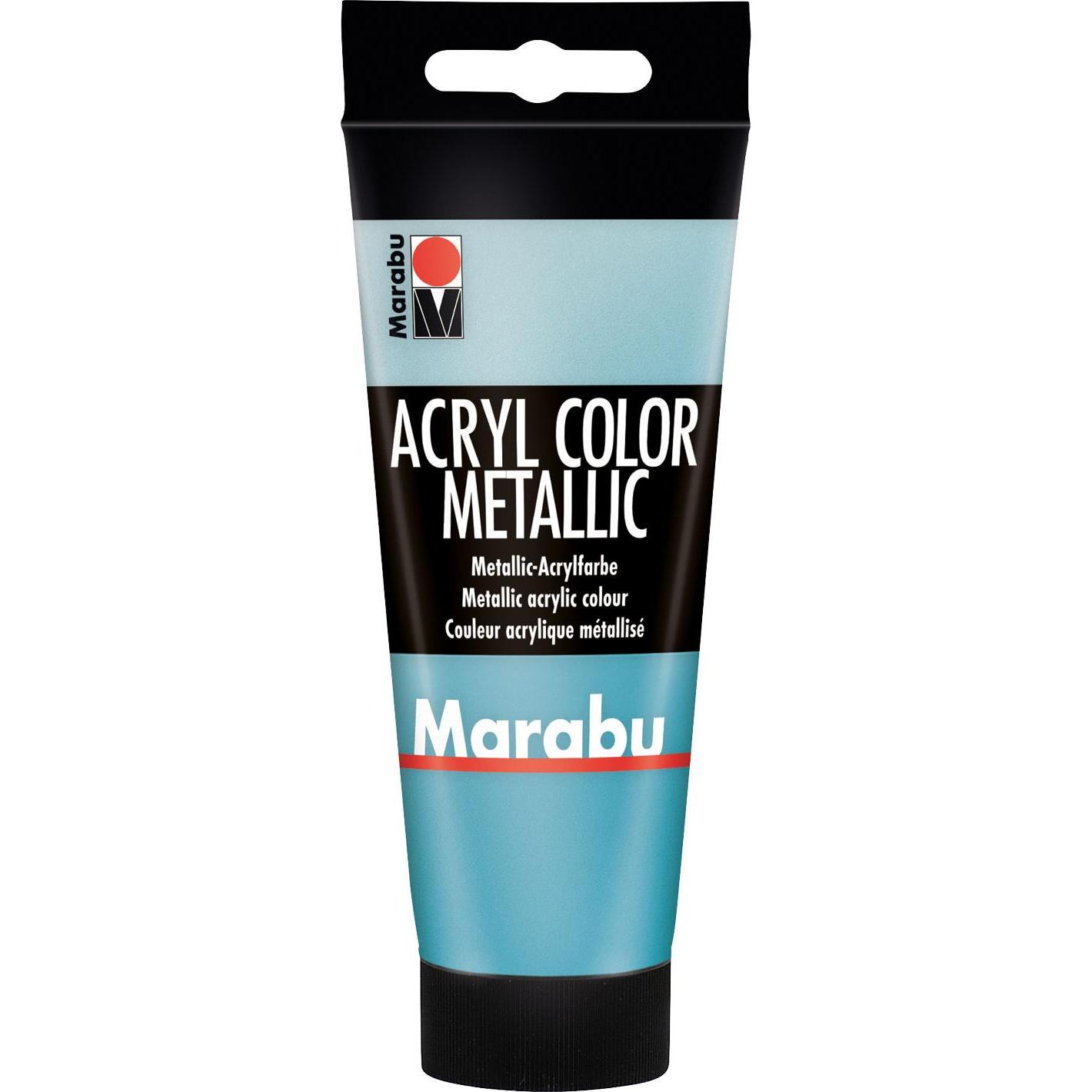 Marabu, Künstlerfarbe + Bastelfarbe, Acrylfarbe Acryl Color, 100 ml, metallic-petrol 792 (Metallic-Petrol, 100 ml)