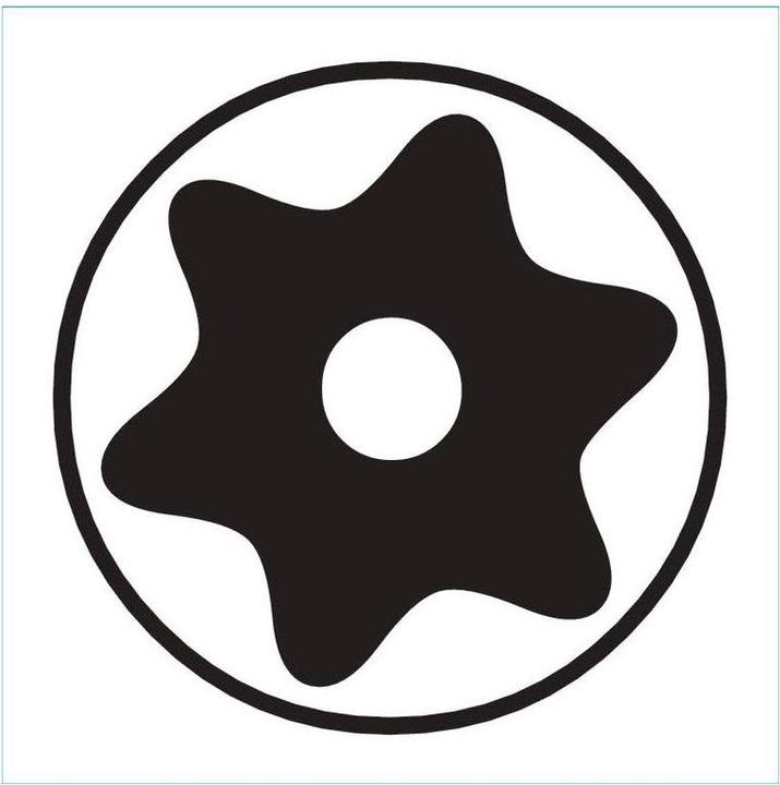Actual product image PB Swiss Tools Bit set (Hexagon socket TX with hole M10, Hexagon socket TX With hole M15, Hexagon socket TX with hole M20, Hexagon socket TX With hole M25, Hexagon socket TX with hole M30)