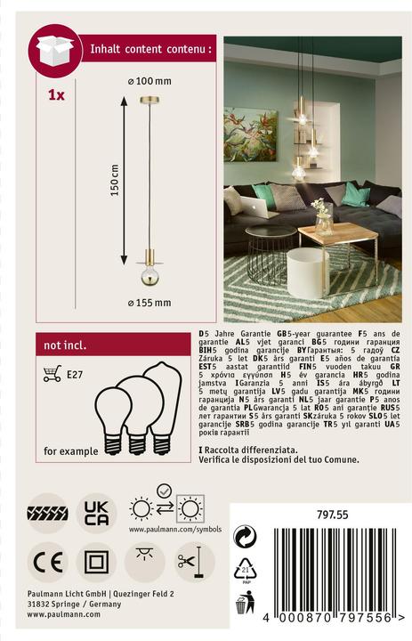 Actual product image Paulmann Neordic Stian (E27)