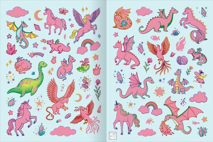 Produktbild Mein schillerndes Stickerheft – Magische Tierwelt