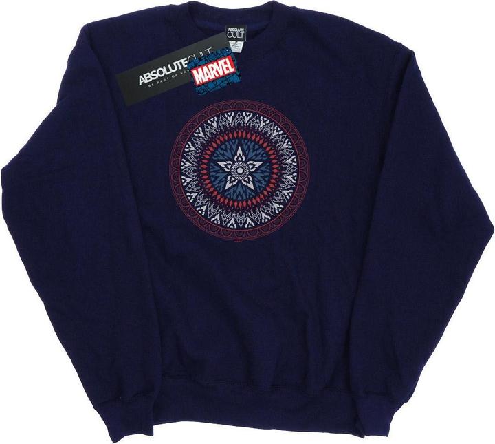 Actual product image Womens/Ladies Captain America Ornamental Shield Sweatshirt (XL)