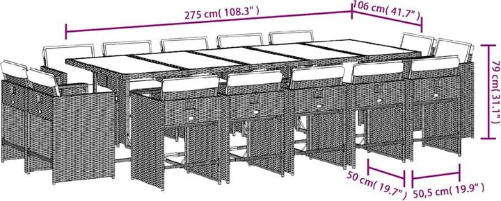 Produktbild vidaXL Garten Essgruppe