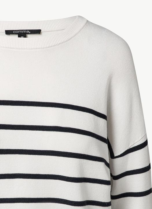 Produktbild Comma Strickpullover Strickpullover mit Strukturstreifen (32)