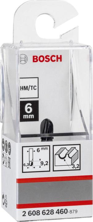 Produktbild Bosch Professional Zubehör Hohlkehlfräser, 6 mm, R1 3,2 mm, D 6,35 mm, L 9,1 mm, G 40 mm