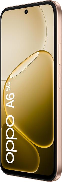 Actual product image OPPO A6 5G 256GB Gold (256 GB, Aurora gold, Gold, 6.75", Dual SIM, 5G)