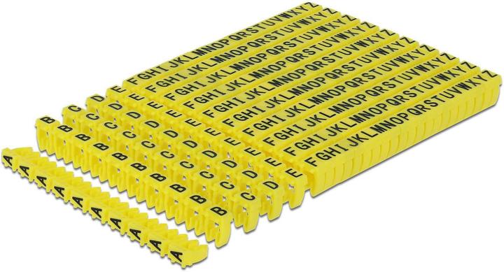 Delock Pinces d'identification de câble A-Z jaune, 10x 26 pièces