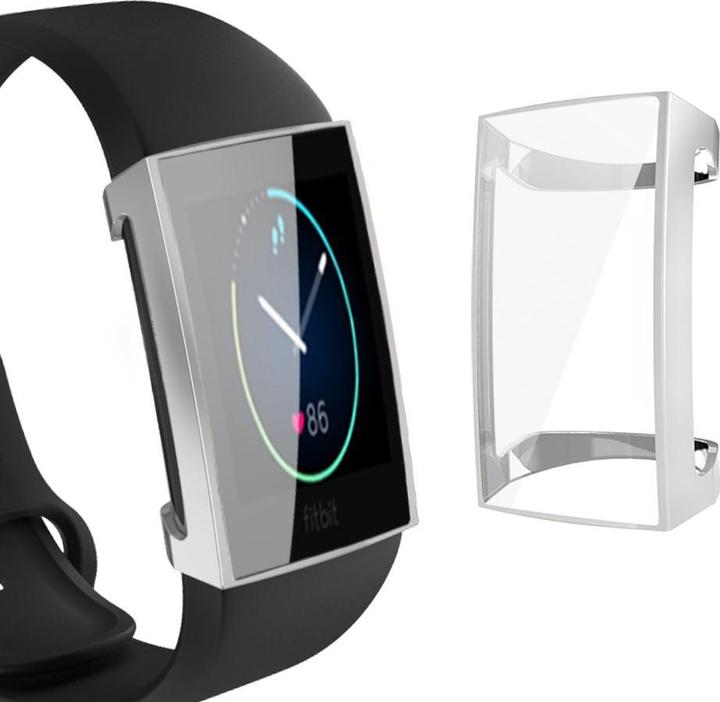 Immagine prodotto Cover-Discount Fitbit Charge 4 - Custodia protettiva in gomma argento