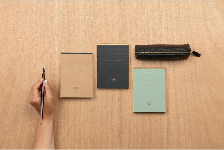 Actual product image Clairefontaine F.S. Vert, Cloth bin ding pad A6 140sh L (Lined, Hardcover)