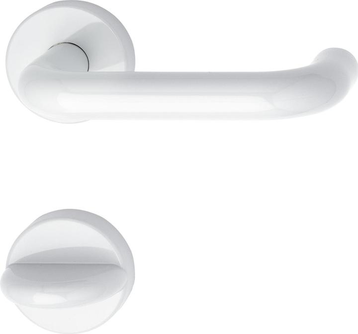 Hewi Door fitting 111.23 R | Door handle for interior door on WC rose | pure white (Door handle)