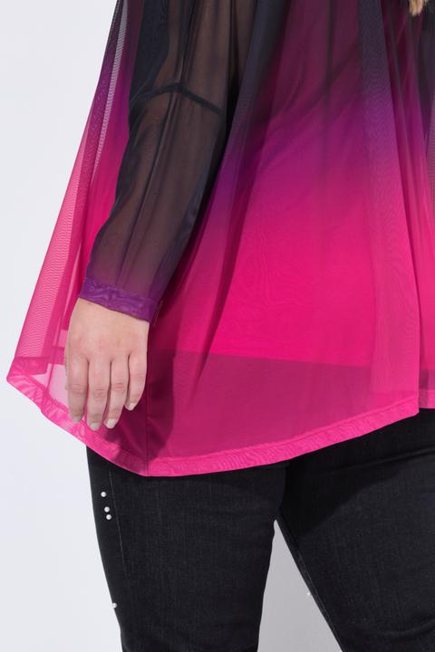 Immagine prodotto Miamoda Blusa dal taglio oversize in mesh con gradiente di colore e top coprente (46, 48)