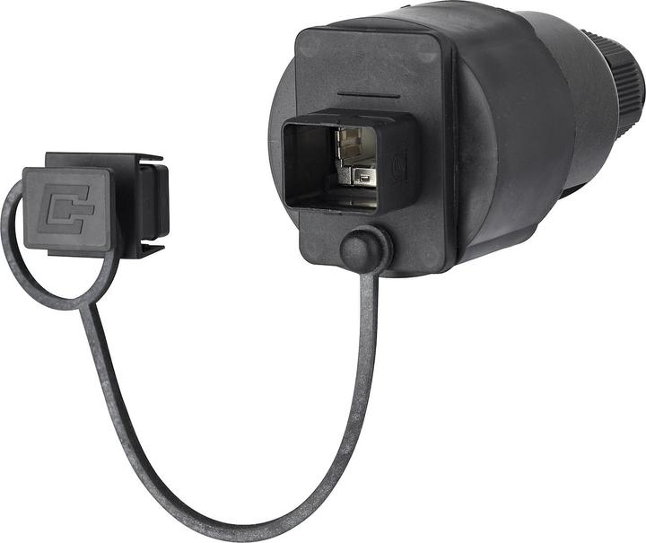 Metz Connect 1401145512KE - RJ-45 - -40 - 70 °C - Black - IP67 - ISO/IEC 11801 Ed.2.2:2011- (Network coupling)