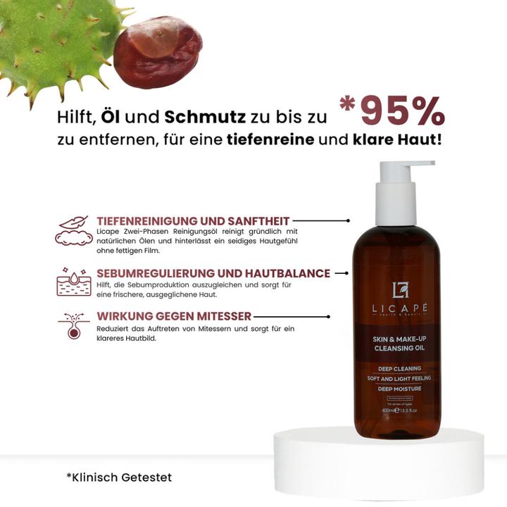 Produktbild Licape | Reinigungsöl Gesicht | 400 ml | Abschminken & Gesichtsreinigung (Reinigungsöl, 400 ml)