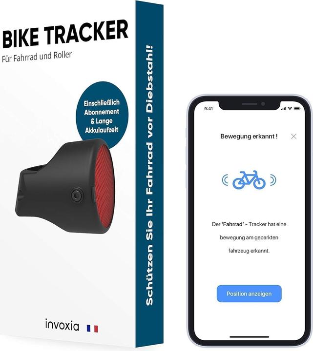 Immagine prodotto Invoxia Localizzatore GPS antifurto per bici con abbonamento incluso e batteria a lunga durata