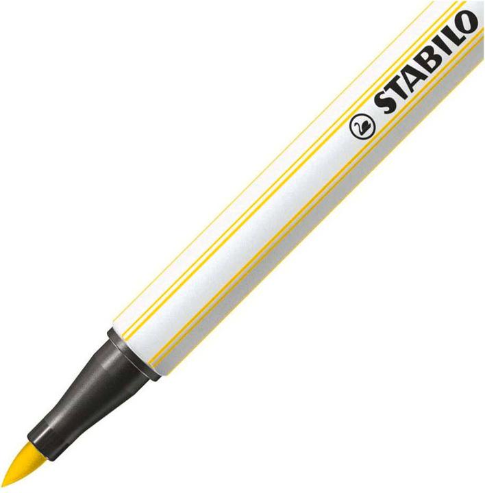 Produktbild STABILO Pen 68 brush Premium-Filzstift (Zitronengelb, 1 x)