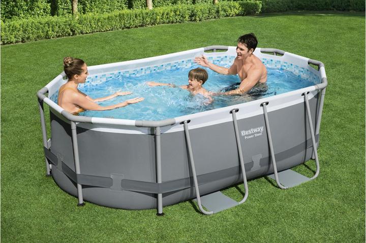 Actual product image Bestway Steel Pro MAX Frame Pool Set mit Filterpumpe 305 x 200 x 84 cm, oval (305 x 200 x 84 cm)