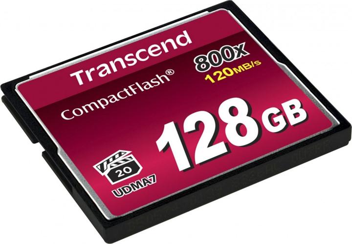 Actual product image Transcend Premium CompactFlash 128GB Card R120MB/s VGP 20 MLC (128 GB, CF, U3, UHS-II)