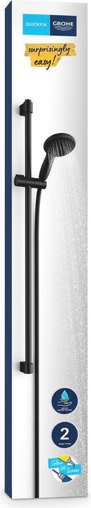 Produktbild Grohe Vitalio Start 110 QuickFix Brausestangenset, kleben oder bohren, wassersparend, 2 Strahlarten, matts