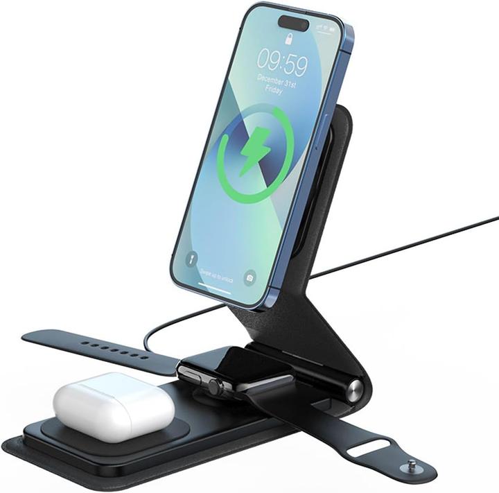 Immagine prodotto Levelo Supporto di ricarica compatto Trio MagSafe Wireless Qi (15 W)