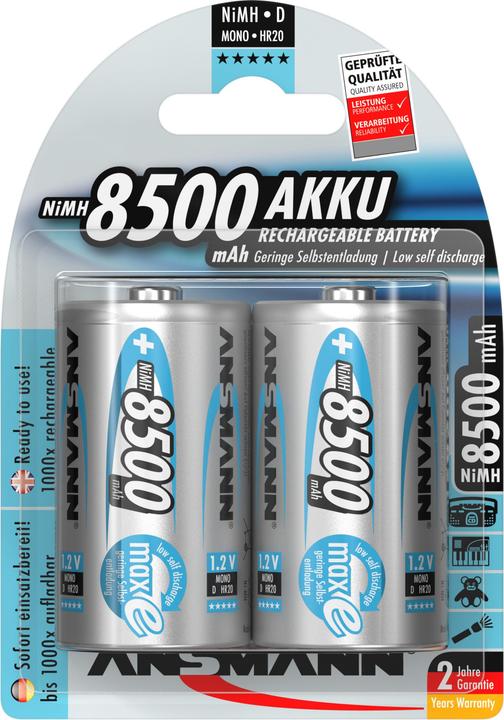 Immagine prodotto Ansmann HR20 Max E (2 pz., D / LR20 / Mono / R20, 8500 mAh)