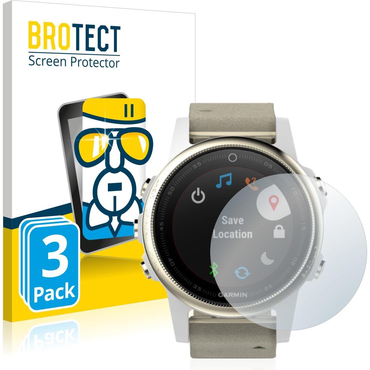 BROTECT AirGlass Panzerglasfolie, Smartwatch Schutzfolie, Transparent