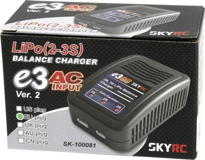 Actual product image SkyRC charger e3 lipo 2-3s 1,2a