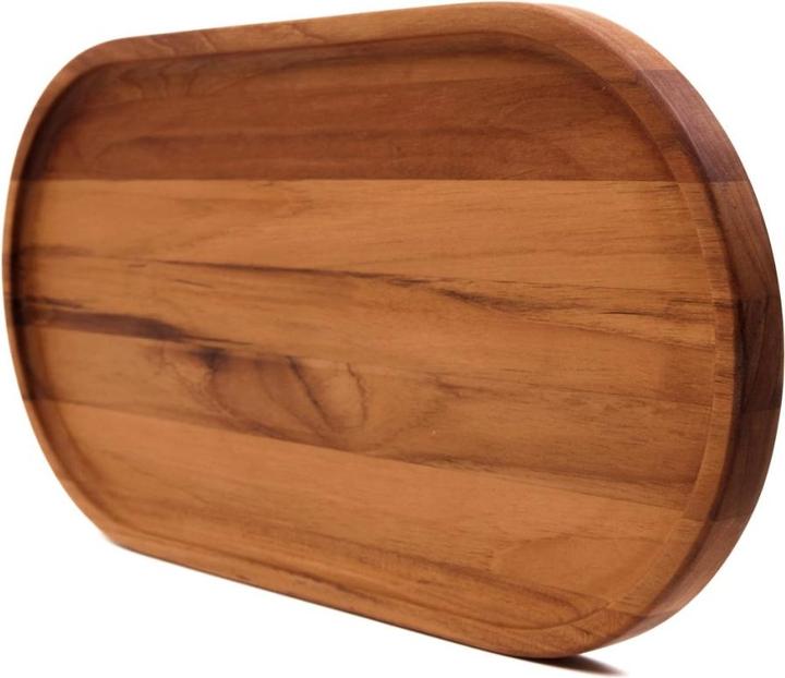 Produktbild TeakHaus Essential Serviertablett oval M mit Rand