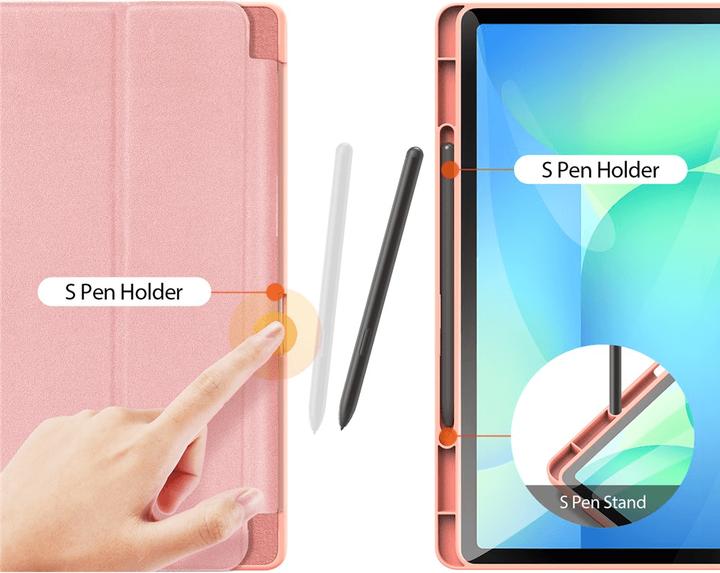Image du produit Samsung Galaxy Tab S10 FE Plus - Ducis Domo Series, aufstellbares Flip-Etui, Pink (Samsung Galaxy Tab S10 FE+)