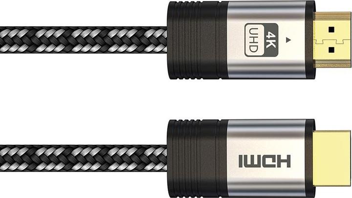 Produktbild HQ Power Premium HDMI 2.0 cotton braided cable with gold plated connector - 4K Video - 2 meter (2 m, HDMI, 2.0)