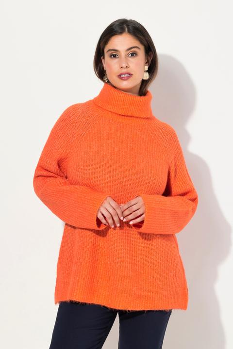 Produktbild Ulla Popken Pullover, Rippstrick, Rollkragen, Langarm, recycelt (56)