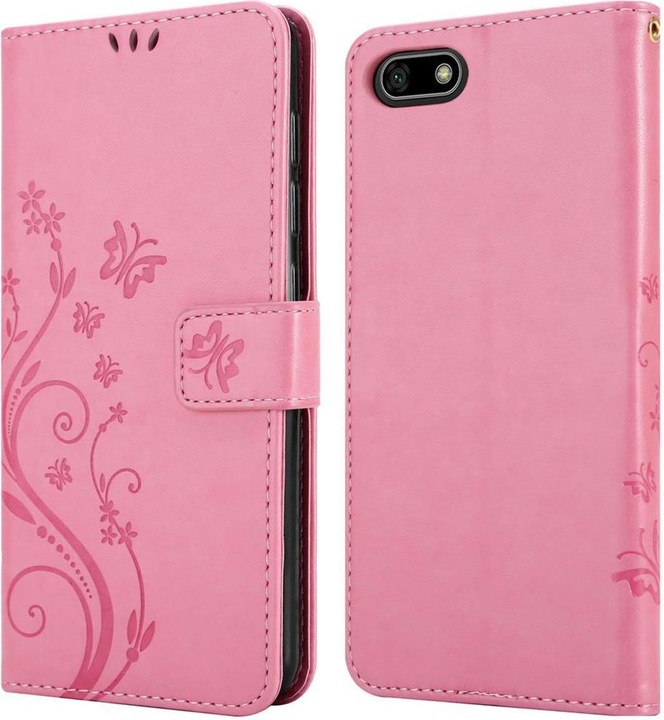 Actual product image Cadorabo Flower Book Cover (Huawei Y5 Prime 2018, Huawei Y5 (2018))