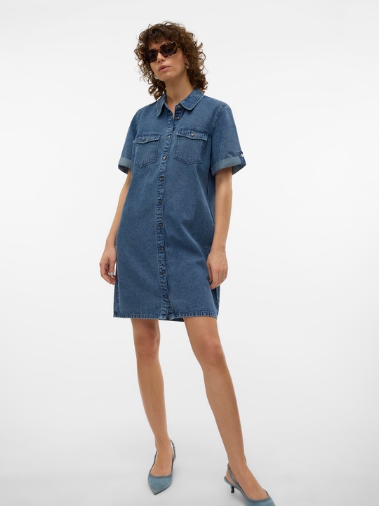 Produktbild Vero Moda VMJENNIE Kurzes Kleid Jeanskleid (XL)